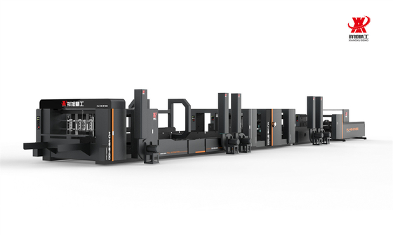 Coletor automático preto de colagem com dupla costura para fabricação de caixas