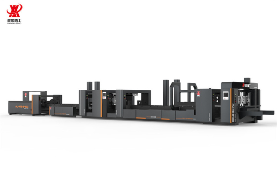 Cartão de Fabricação Automática Folder Gluer Stitcher Dupla costura preto com PLC