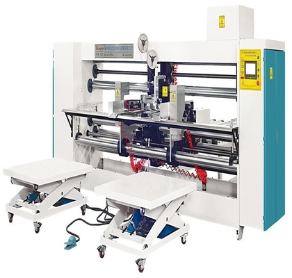 Máquina de costura semi-automática de cabeça dupla 7180mm 11kw para cartão ondulado